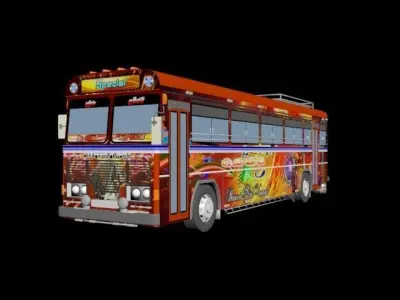 Lanka Ashok Leyland Bus 3D model