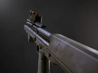 SBG Bullpup Shotgun Low-poly 3D model