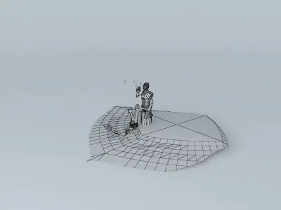 Robot snowman in snow Free 3D model