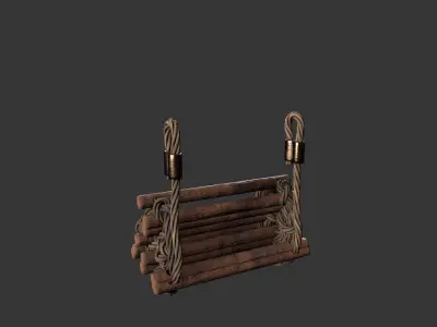 rope ladder Low-poly 3D model purchase