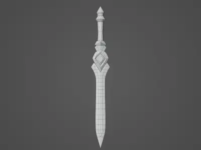 Achilles steel sword Free low-poly 3D model