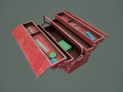 Tool Box 02 Low-poly 3D model