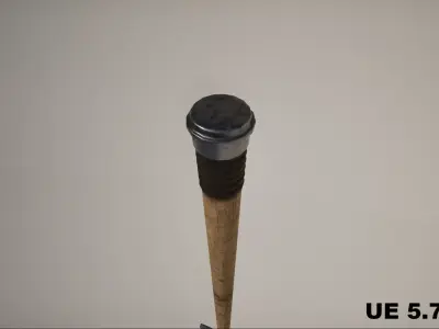 Steel Shovel - Game Ready PBR Tool Survival Prop Low-poly 3D model