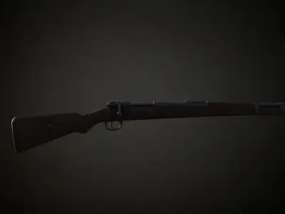 Kar 98k german ww2 rifle Low-poly 3D model