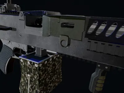 LSAT  machine gun 3D model