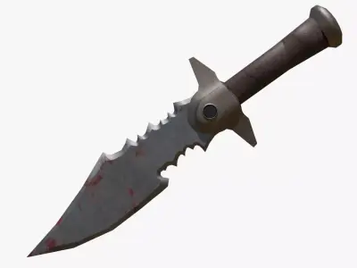 Post-Apocalyptic Knife Low-poly 3D model