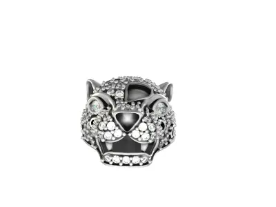 Panther Head Diamond Pendant 3D print model