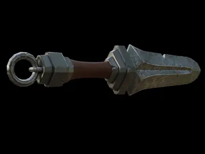 Dagger sword Low-poly 3D model