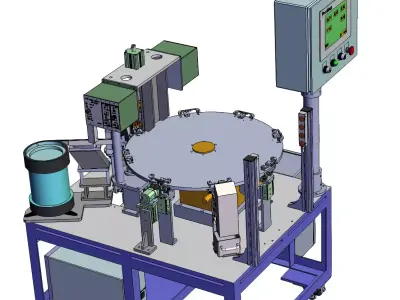 Rotary assembly welding machine 3D model