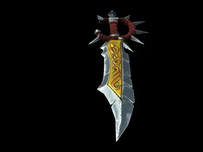 blade world of warcraft sword Low-poly 3D model
