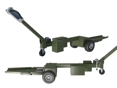 Light Aircraft Towbar 3D model