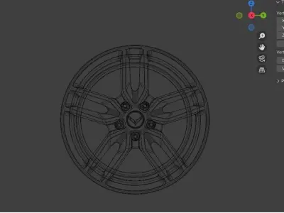 wheel from Chevrolet CORVETTE 3D print model by abdullohabdurahmonov2505