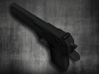 Desert Eagle - Game Ready - Low Poly - Normal Maps Low-poly 3D model