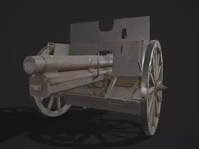 Feldkanone 96 Low-poly 3D model