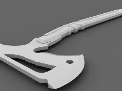 Modern Combat Axe Low-poly 3D model