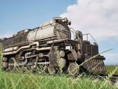 Union Pacific Big Boy American Steam Train Locomotive Low-poly 3D model