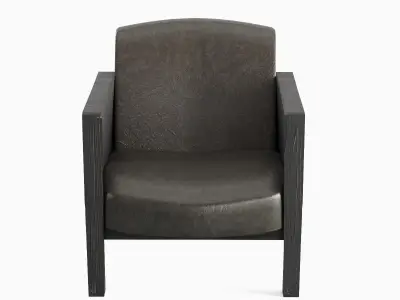 Modern Leather Armchair 02 3D model