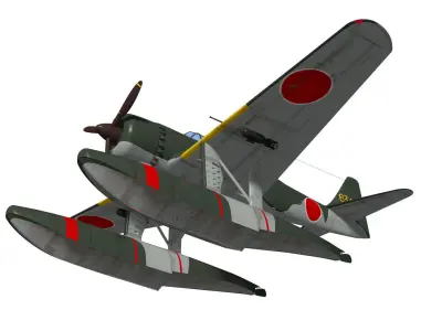 Aichi E16A zuiun  Type11 Paul 3D model