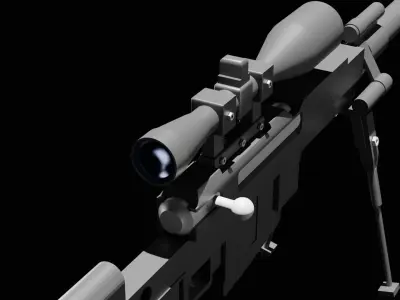 Hecate 2 sniper rifle Free low-poly 3D model
