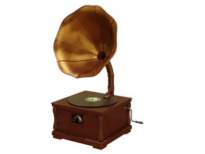 High Res Antique Gramophone Early 20th Century 3D model
