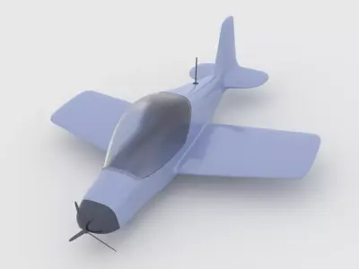 Propeller Airplane 3D animated model 3D model