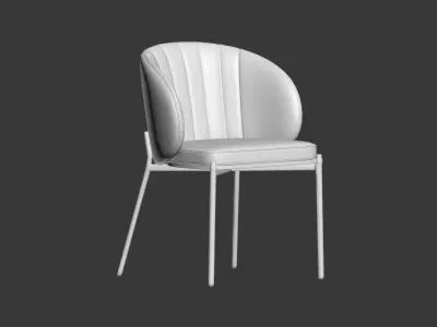 Shell Back Dining Chair 3D model