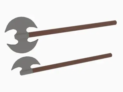  Axe Double Free  Free low-poly 3D model