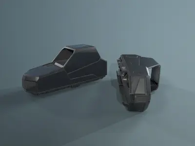 Hartman  MH-1 collimator holographic Weapon Sight Low-poly 3D model