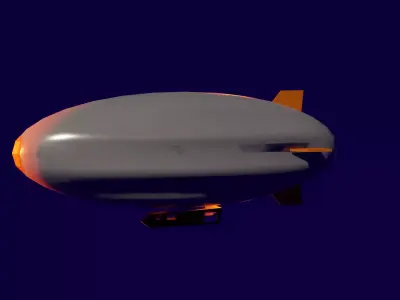 zepplin airship Free low-poly 3D model