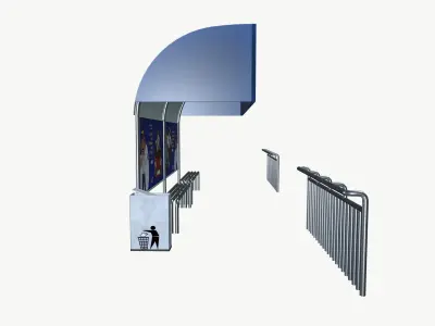 Bus Stop 3D model purchase