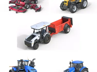 Farming vehicle collection v7 3D Model Pack