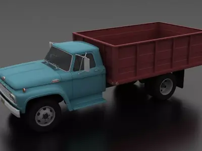 F-Series F-600 Grain Truck 1963 Low-poly 3D model
