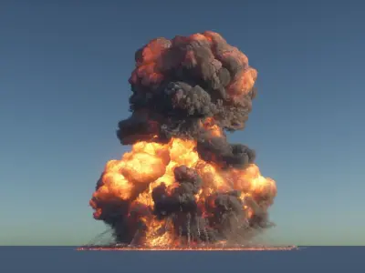 Big Gasoline Explosion 3D model