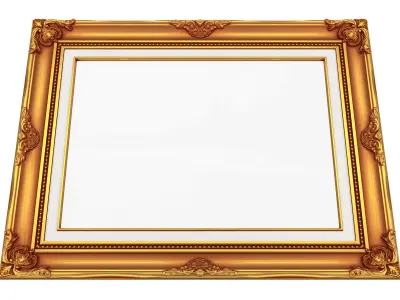 Frame picture gold v2 3D model