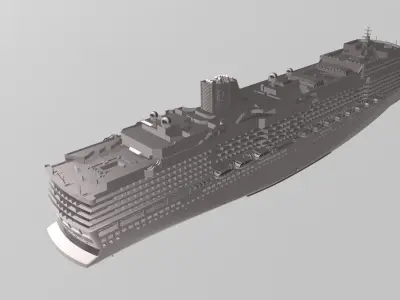 MS Nieuw Statendam Holland America Line cruise ship  3D print model