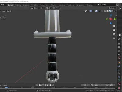 Low Poly Swords group of Free low-poly 3D model