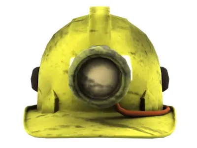 Lowpoly Mining Helmet Low-poly 3D model