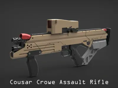 Cousar Crowe Assault Rifle 3D model