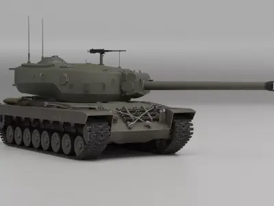 T30 American heavy tank 3D model purchase