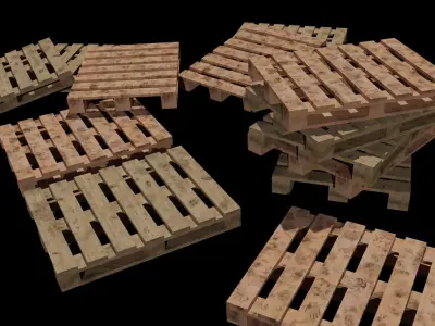wooden pallet Free low-poly 3D model buy
