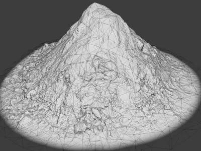 Garbage Pile Low-poly 3D model purchase