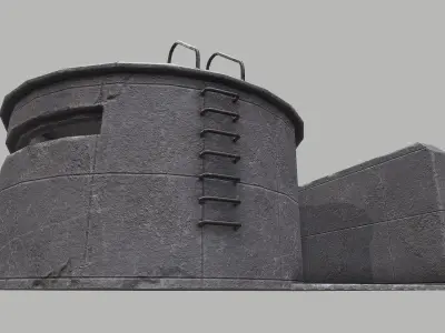 Military Bunker 6 Low-poly 3D model