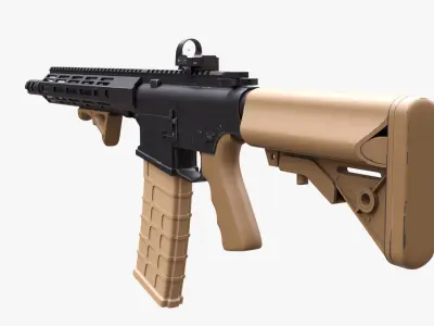 AR-15 Carbine Rifle  Free 3D model