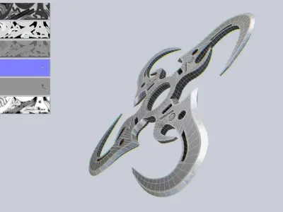 Shuriken Low-poly 3D model