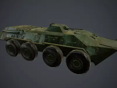 Russian BTR-70 Low-poly 3D model