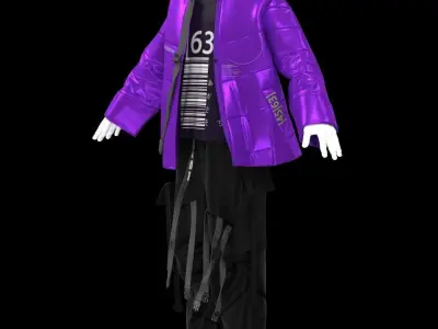 MALE CYBERPUNK SET  3D model