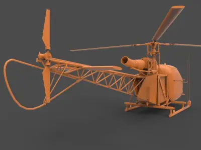 Alouette II 3D print model