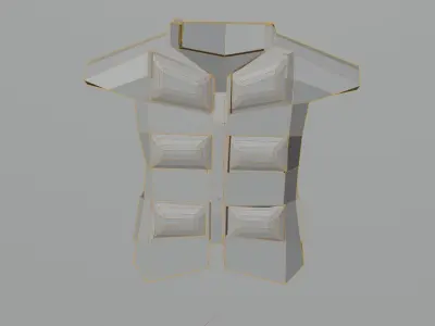 miltry armor Low-poly 3D model