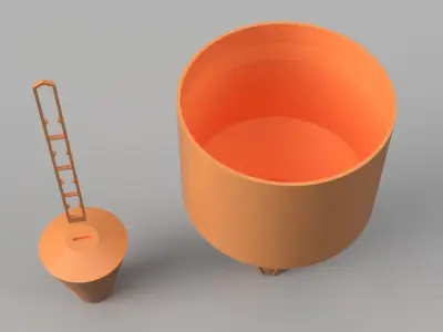 Oils funnel heavy duty Free 3D model