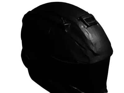 SciFi Helmet Carbon Fiber 3D Model 3D model